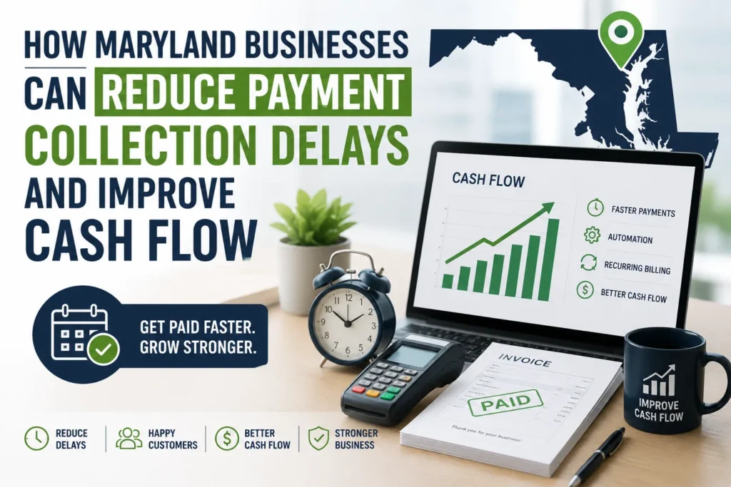 Maryland businesses reducing payment collection delays and improving cash flow through automated payment processing and recurring billing solutions