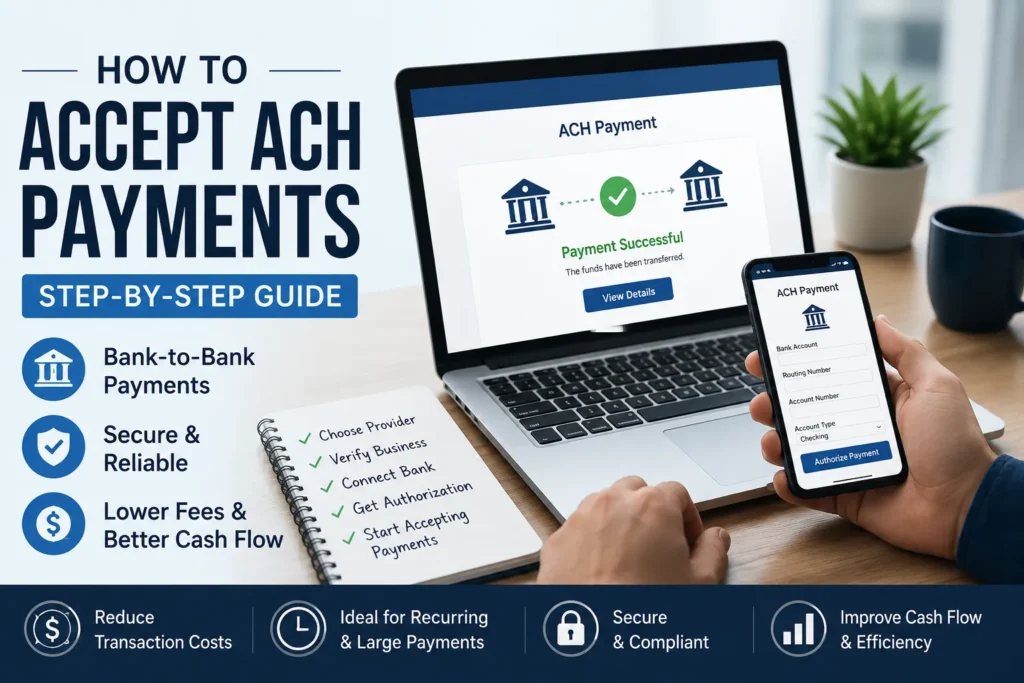 How to accept ACH payments for businesses with a step-by-step payment setup